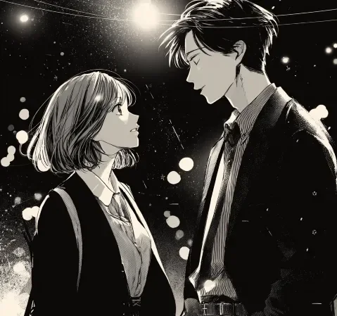 校园恋爱题材漫画封面